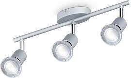 B.K.LICHT Deckenleuchte, grau (nickelfarben), 3,