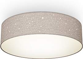 B.K.LICHT LED Deckenleuchte, grau (taupe glitzer), 