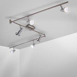 B.K.LICHT LED Deckenspots, silber (nickelfarben,