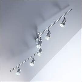 B.K.LICHT LED Deckenspots, silber