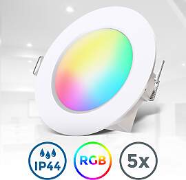 B.K.LICHT LED Einbauleuchte "5er Set Bad
