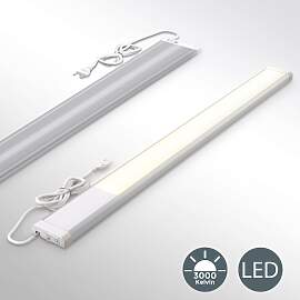 B.K.LICHT LED Lichtleiste, silber (weiß,