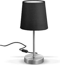 B.K.Licht - Nachttischlampe mit Kabelschalter, E14 