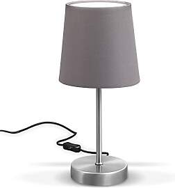 B.K.Licht - Nachttischlampe mit Kabelschalter, E14 