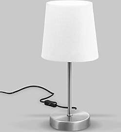 B.K.Licht - Nachttischlampe mit Kabelschalter, E14 