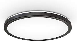 B.K.LICHT Panel, schwarz, 1, Ø 29,3cm H: 2,8cm, 1 