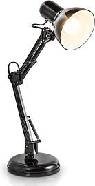 B.K.Licht - Schreibtischlampe mit Kabelschalter,