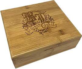 Black Leaf Aufbewahrungsbox, Bambus, braun, M