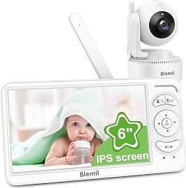 Blemil Babyphone mit Kamera,6 Zoll IPS Display