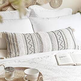 BlissBlush Dekorativer Lendenkissenbezug,