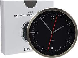Blomus - Funkuhr, Wanduhr, Uhr - CRONO - Edelstahl 