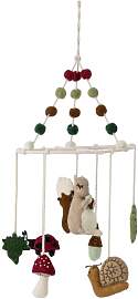 Bloomingville Baby Mobile Waldtiere Wolle  von