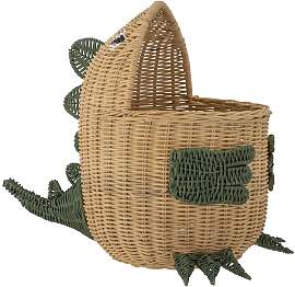 Bloomingville Beiger Rattankorb, Dino-Form,