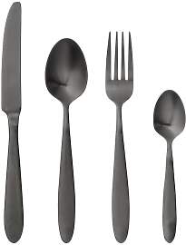 Bloomingville Besteck-Set Schwarz Frea 4-teilig 