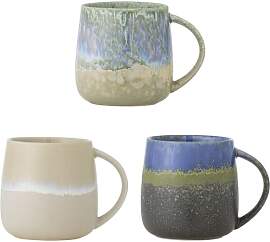 Bloomingville Cloe Tasse Becher 3er Set Blau Beige 
