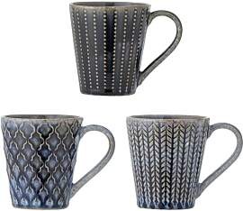 Bloomingville Elanor Tasse Becher 3-er Set Blau