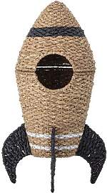 Bloomingville Korb mit Deckel aus Seegras beige,