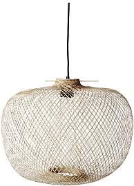 Bloomingville Pendelleuchte aus beigem Bambus,