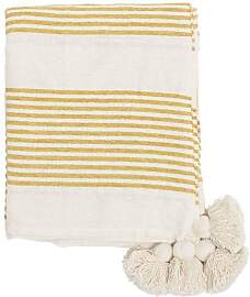 Bloomingville Plaid aus Baumwoll-Viscose-Mischung, 