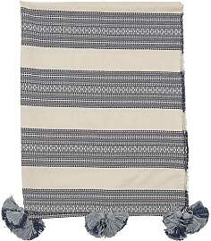 Bloomingville Plaid aus Baumwolle grau und blau,
