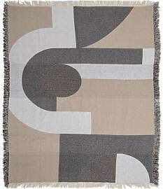 Bloomingville Plaid aus recycelter Baumwolle,