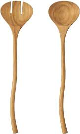 Bloomingville Salatbesteck aus Holz beige,