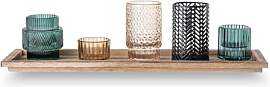 Bloomingville Sanga Windlicht-Set – Holztablett