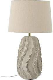Bloomingville Tischlampe aus beigem Steingut, E27, 
