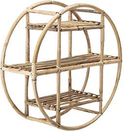 Bloomingville Wandregal aus Rattan beige, mehrere