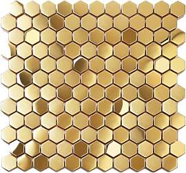 Blujellyfish Sechseckige Gold-Backsplash-Fliesen,