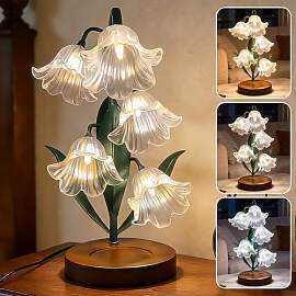 Blume Tischlampe, 5 Lilien Nachttischlampe,