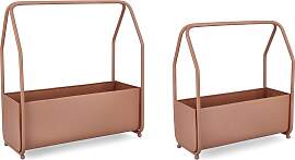 Blumenkasten Keyra 2er-Set aus Metall, modern,