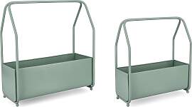 Blumenkasten Keyra 2er-Set aus Metall, modern,