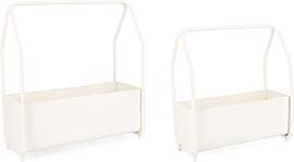 Blumenkasten Keyra 2er-Set aus Metall, modern,