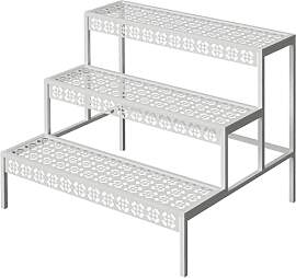 Blumenständer, Pflanzenregal aus Metall, 3 Stufen 