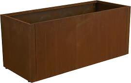 Blumentopf Kummin aus Cortenstahl, modern,
