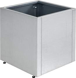 Blumentopf Timjan aus Aluminium, modern, silber,
