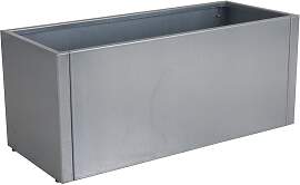 Blumentopf Timjan aus Aluminium, modern, silber,