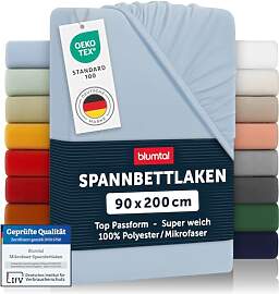 Blumtal 90x200cm Mikrofaser Spannbettlaken - 2er