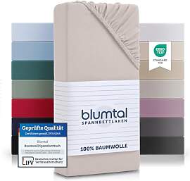 Blumtal® Basics Spannbettlaken 200x200cm Jersey - 