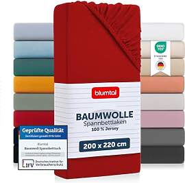 Blumtal® Basics Spannbettlaken 200x220 cm Jersey