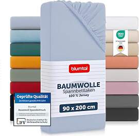 Blumtal® Basics Spannbettlaken 90x200cm Jersey -