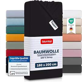 Blumtal® Basics Spannbettlaken Topper 180x200 -
