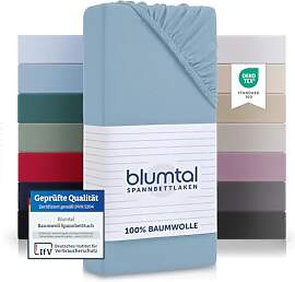 Blumtal® Baumwolle Spannbettlaken 200x200cm