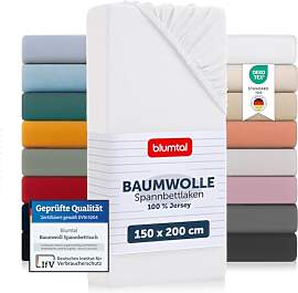 Blumtal® Baumwolle Spannbettlaken Basics Jersey - 