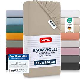 Blumtal® Baumwolle Spannbettlaken für Topper