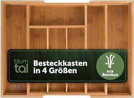 Blumtal Besteckkasten aus Bambus -