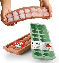 Blumtal Eiswürfelformen Silikon 3er Set - 14er