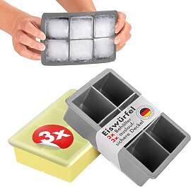Blumtal Eiswürfelformen Silikon 3er Set - 6er