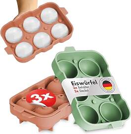 Blumtal Eiswürfelformen Silikon 3er Set - 6er